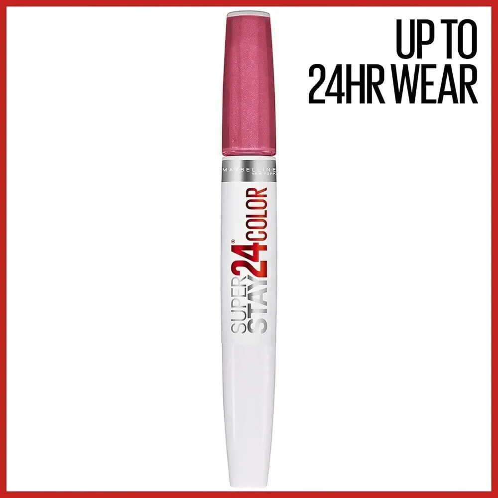 Pink Maybelline Super Stay 24 Long Lasting 2-Step Liquid Lipstick Makeup